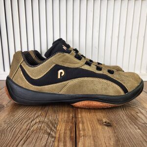Piloti G16 Driving Shoes Mens Sz 11.5 Olive Green Suede Lace Up Low Top Sneakers